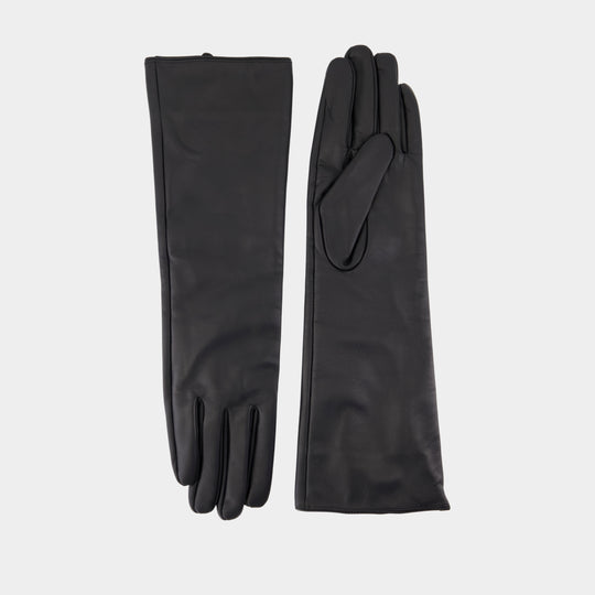 Gants Sapolette - Samsoe Samsoe - Cuir - Noir
