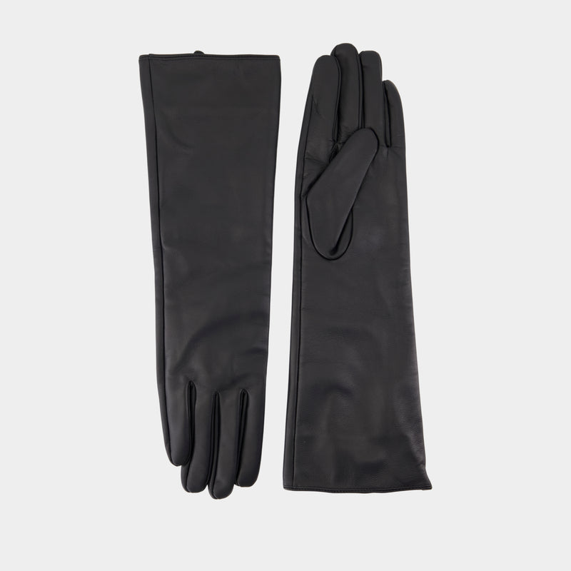 Gants Sapolette - Samsoe Samsoe - Cuir - Noir