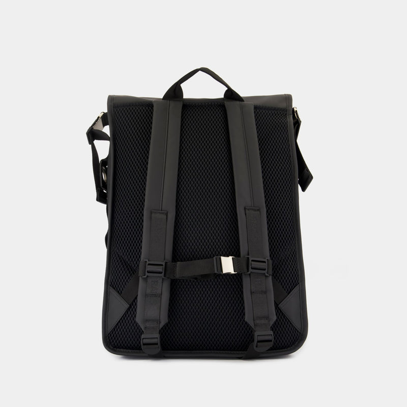 Sac À Dos Trail Cord Rolltop W3 - RAINS - Synthétique - Noir