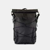 Sac À Dos Trail Cord Rolltop W3 - RAINS - Synthétique - Noir