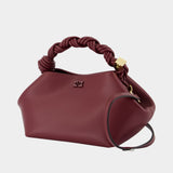 Sac À Bandoulière Bou Small - Ganni - Cuir - Bordeaux