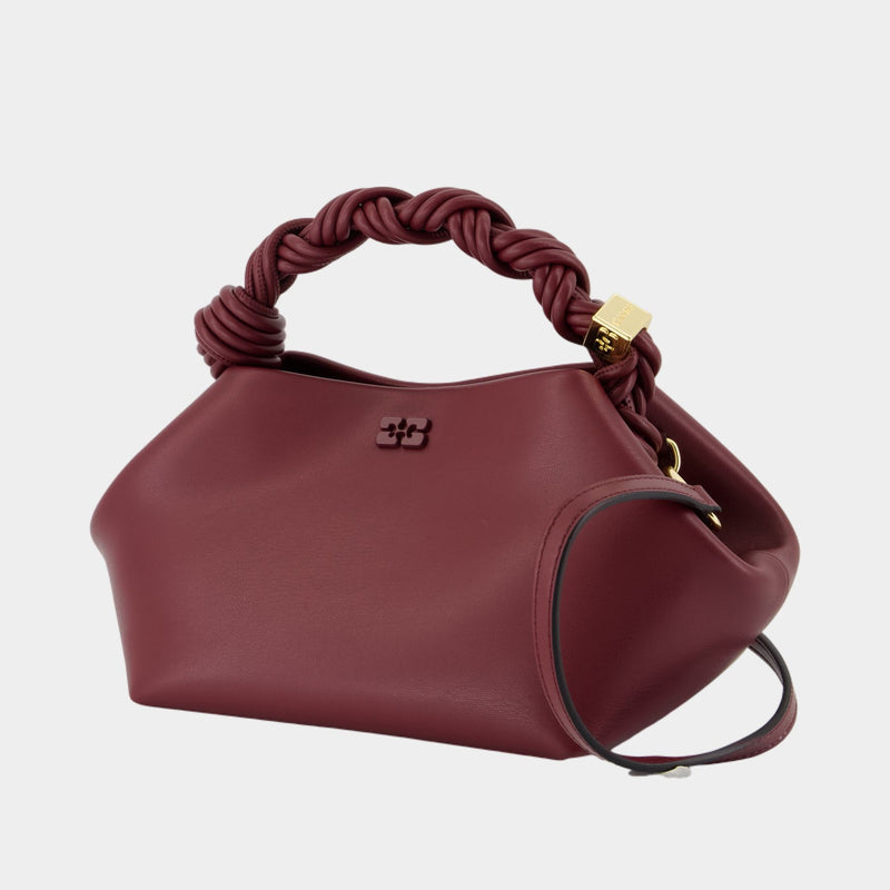 Sac À Bandoulière Bou Small - Ganni - Cuir - Bordeaux