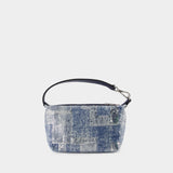 Sac À Main Butterfly Small - Ganni - Denim - Bleu