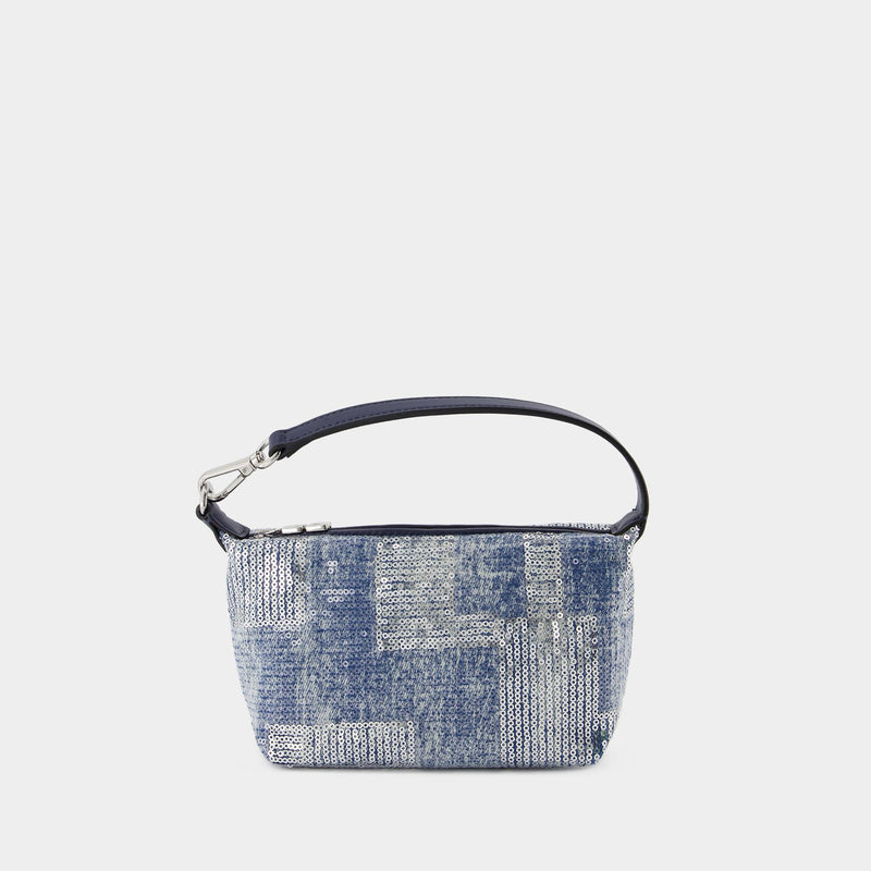 Sac À Main Butterfly Small - Ganni - Denim - Bleu