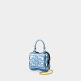 Sac À Bandoulière Butterfly Nano - Ganni - Cuir Synthétique - Bleu