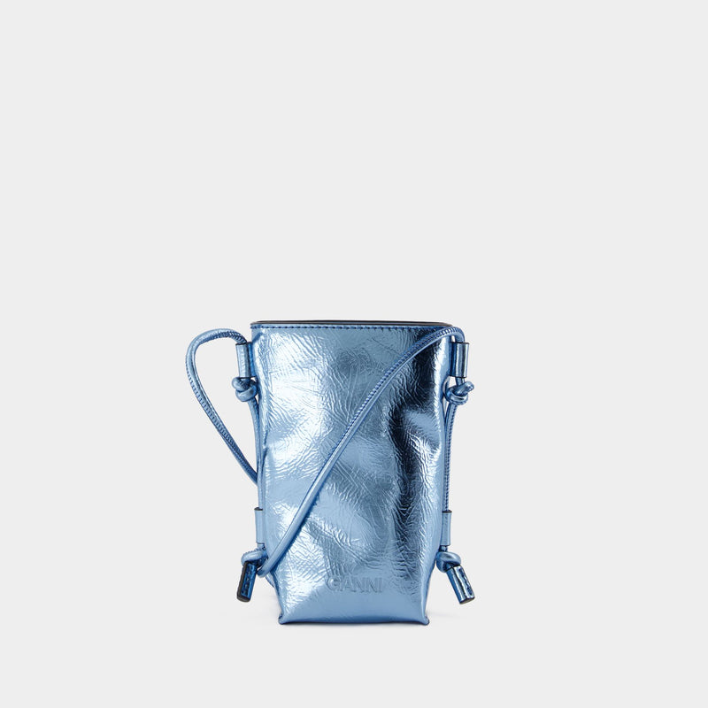 Sac À Bandoulière Ganni Bou - Ganni - Cuir Synthétique - Bleu