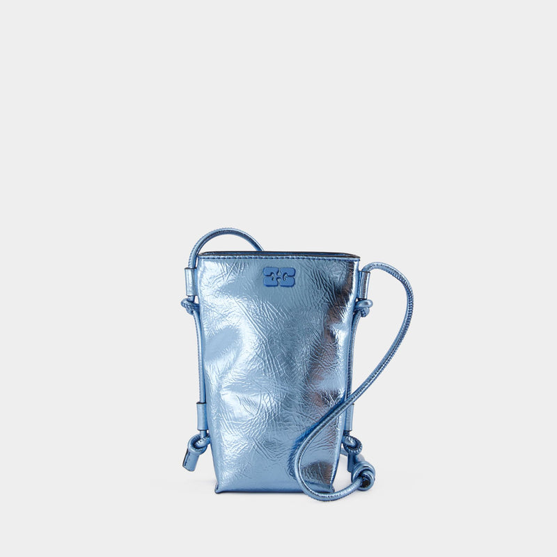 Sac À Bandoulière Ganni Bou - Ganni - Cuir Synthétique - Bleu