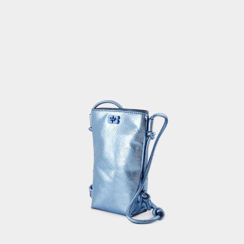 Sac À Bandoulière Ganni Bou - Ganni - Cuir Synthétique - Bleu