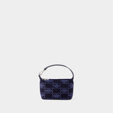 Pochette Butterfly Small - Ganni - Coton - Bleu