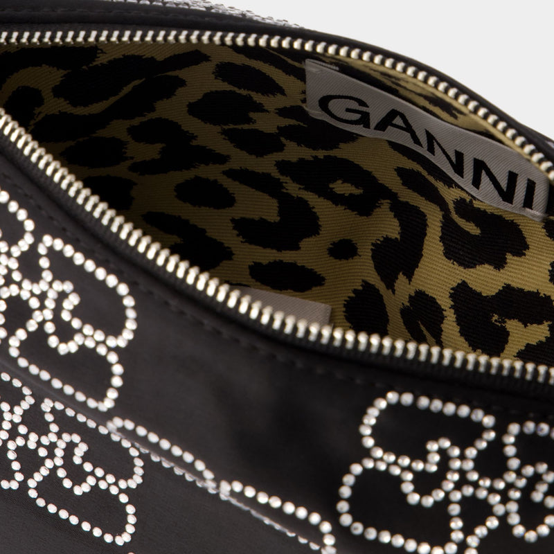 Pochette Butterfly Small - Ganni - Synthétique - Noir