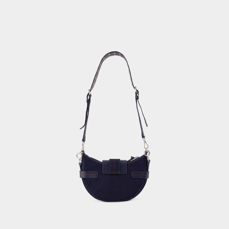 Sac À Bandoulière Bucky Small - Ganni - Coton - Bleu