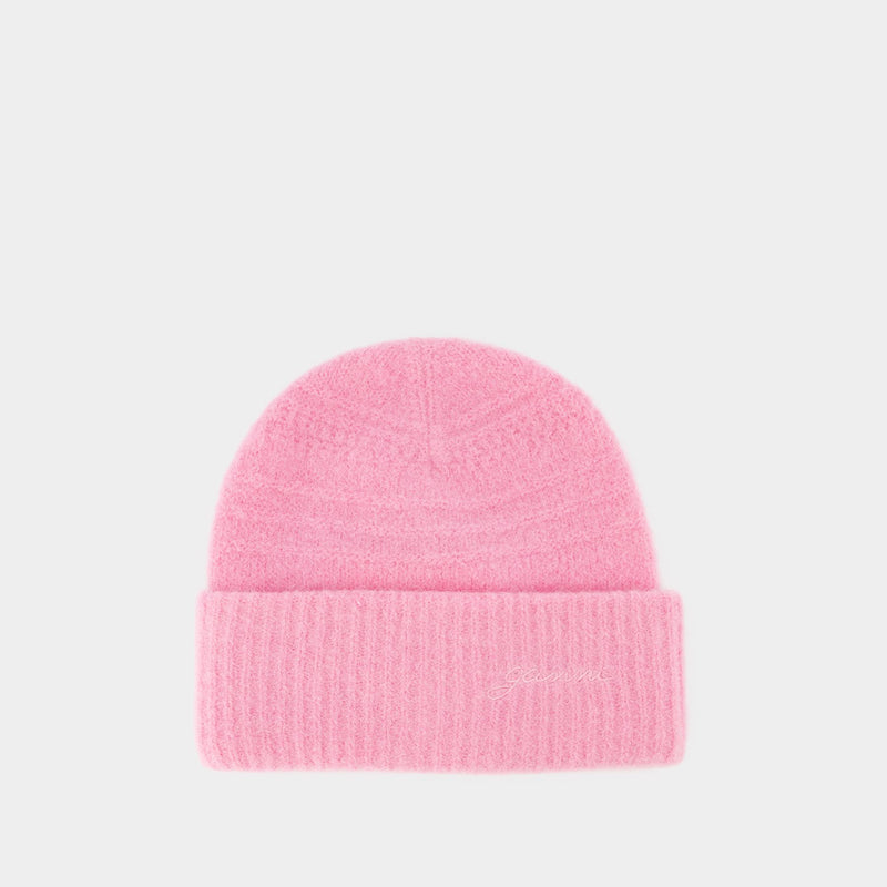 Bonnet Soft - Ganni - Laine - Rose