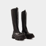 Bottes Cleated High Chelsea - Ganni - Cuir Synthétique - Noir