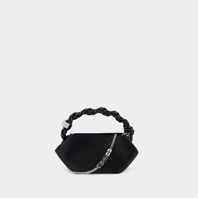 Sac À Bandoulière Ganni Bou Mini Soir - Ganni - Satin - Noir