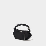 Sac À Bandoulière Ganni Bou Mini Soir - Ganni - Satin - Noir