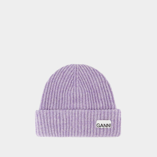 Bonnet Rib - Ganni - Laine - Violet