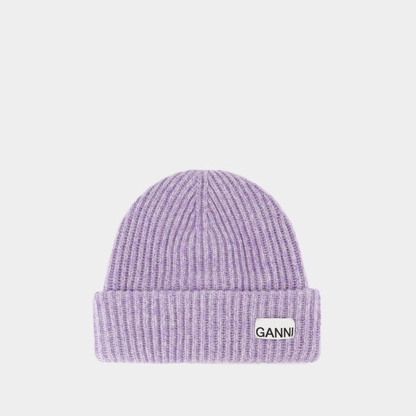 Bonnet Rib - Ganni - Laine - Violet