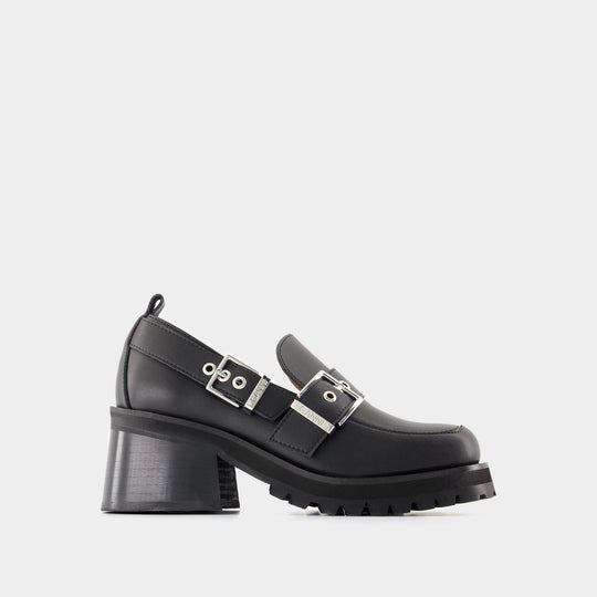 Mocassins Feminine - Ganni -  Cuir - Noir