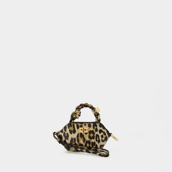 Sac À Bandoulière Bou Nano - Ganni - Cuir - Léopard