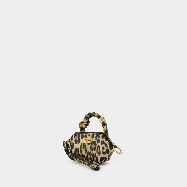 Sac À Bandoulière Bou Nano - Ganni - Cuir - Léopard