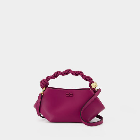 Sac À Bandoulière Bou Mini - Ganni - Cuir - Violet
