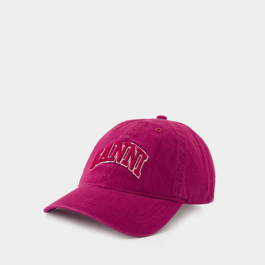 Casquette - Ganni - Coton - Violet
