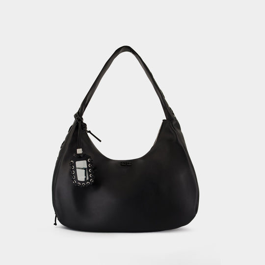 Sac Porté Épaule Bou Xxl - Ganni - Cuir - Noir
