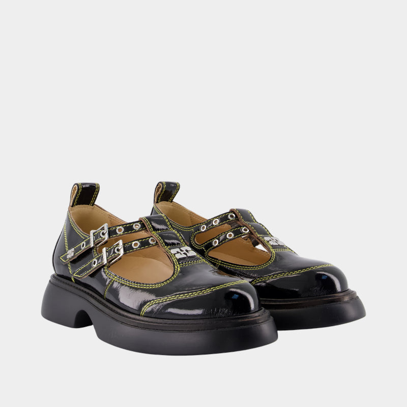 Mary Jane Everyday Butterfly - Ganni - Synthétique - Noir