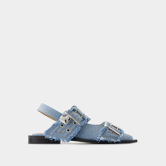 Ballerines Charms - Ganni - Denim - Bleu