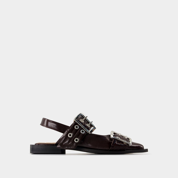 Ballerines - Ganni - Polyester - Bordeaux
