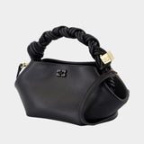 Sac À Bandoulière Bou Mini - Ganni - Cuir - Noir