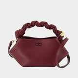 Sac À Bandoulière Bou Mini - Ganni - Cuir - Bordeaux