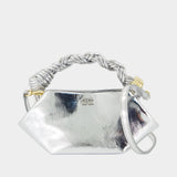 Sac À Bandoulière Bou Mini - Ganni - Cuir - Argenté
