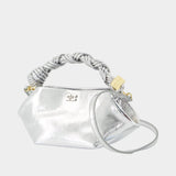 Sac À Bandoulière Bou Mini - Ganni - Cuir - Argenté