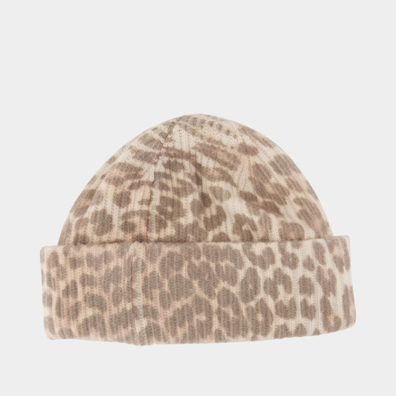 Bonnet Leopard - Ganni - Laine - Imprimé
