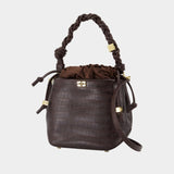 Sac À Main Bou Bucket - Ganni - Synthétique - Marron