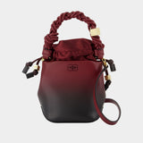 Sac À Main Bou Bucket Mini - Ganni - Cuir - Bordeaux