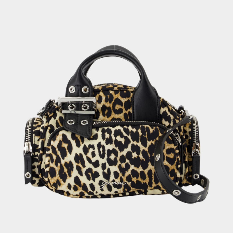 Sac À Bandoulière Bucky Polochon Small - Ganni - Nylon - Imprimé