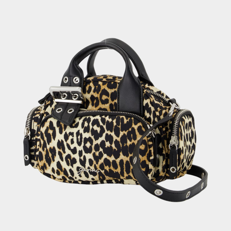 Sac À Bandoulière Bucky Polochon Small - Ganni - Nylon - Imprimé