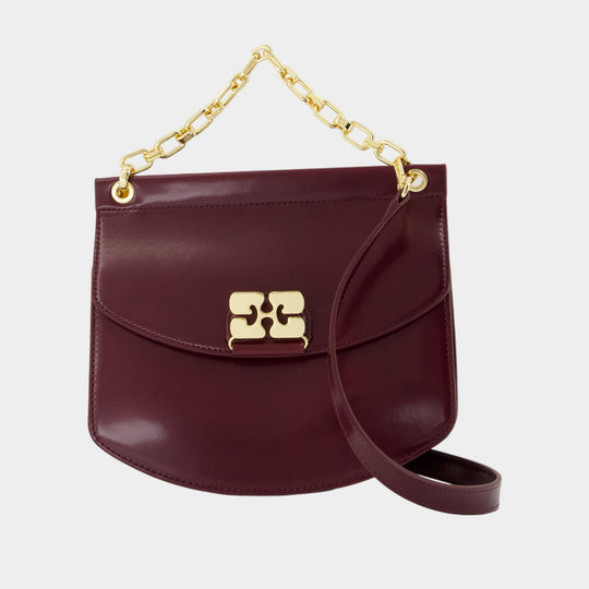 Wallet On Chain Apo G Small - Ganni - Synthétique - Bordeaux