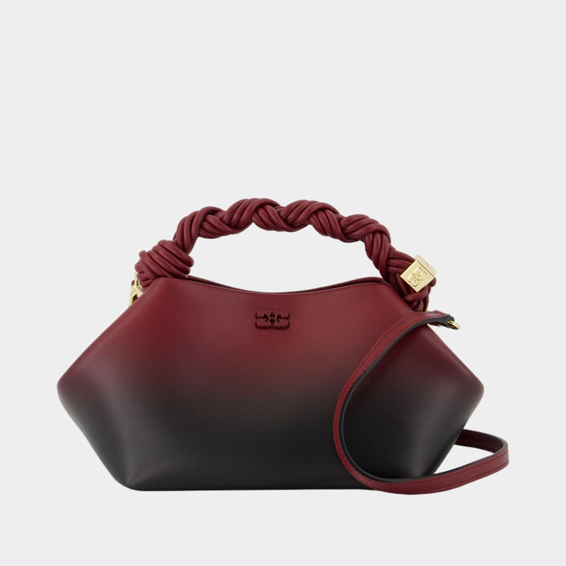 Sac À Bandoulière Bou Small - Ganni - Cuir - Bordeaux