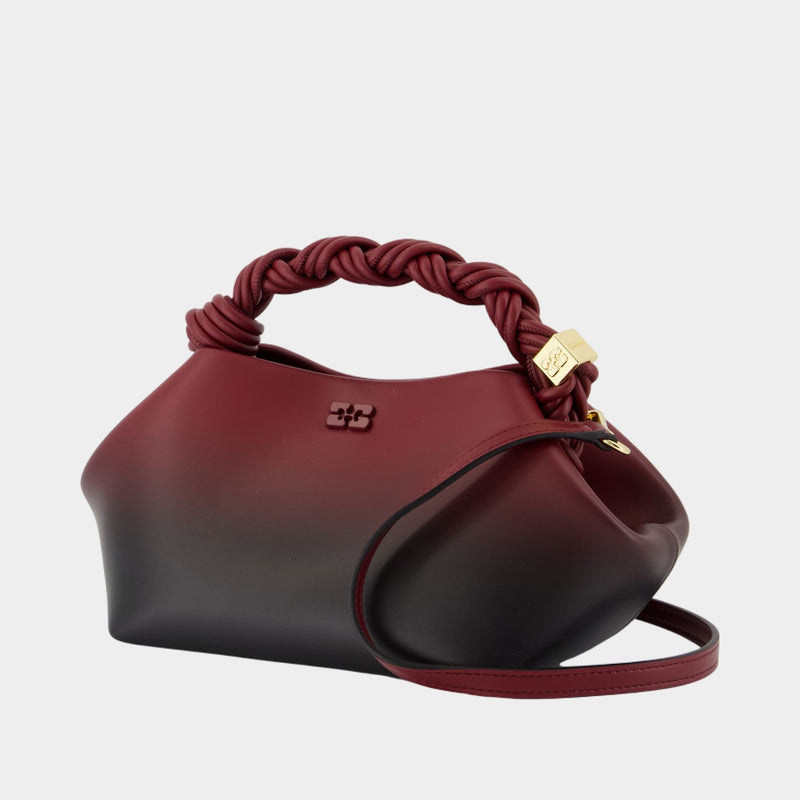 Sac À Bandoulière Bou Small - Ganni - Cuir - Bordeaux