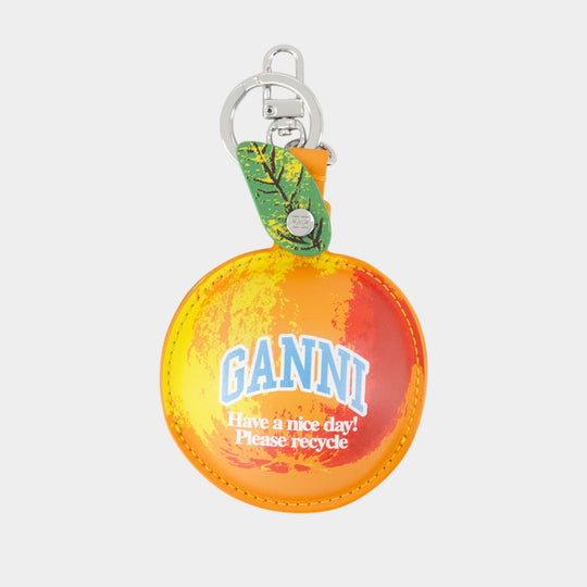 Porte-Monnaie Apple - Ganni - Cuir - Orange