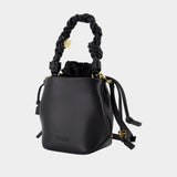 Sac À Main Bou Bucket Mini - Ganni - Cuir - Noir