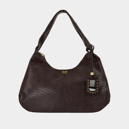 Sac De Voyage Bou Xxl - Ganni - Cuir - Marron