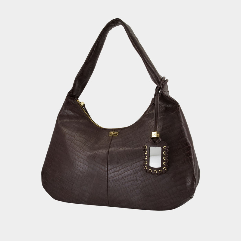 Sac De Voyage Bou Xxl - Ganni - Cuir - Marron