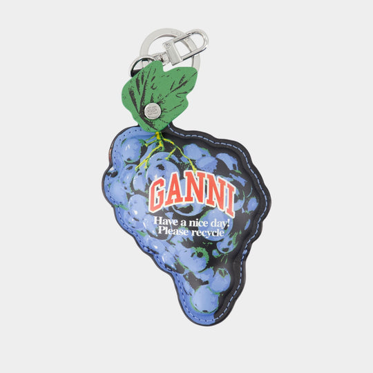 Porte-Monnaie Grape - Ganni - Cuir - Bleu