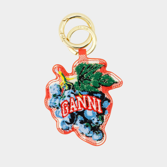 Porte-Clé Grape - Ganni - Cuir - Rouge
