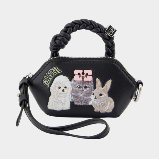 Porte-Clé Bou Nano Animals - Ganni - Cuir - Noir