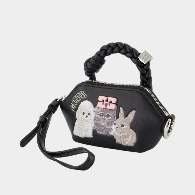 Porte-Clé Bou Nano Animals - Ganni - Cuir - Noir
